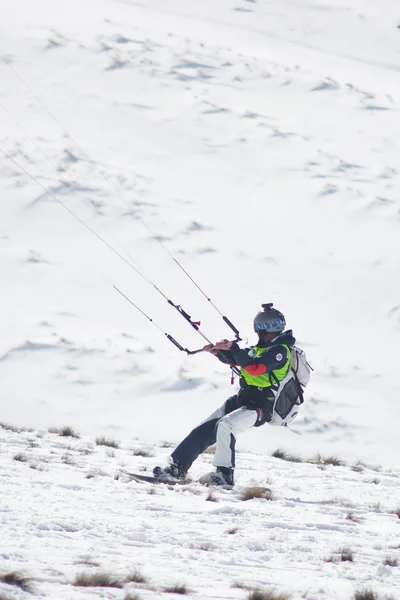 Διαγωνισμός Παγκοσμίου snowkite Altosangro 2016 — Φωτογραφία Αρχείου