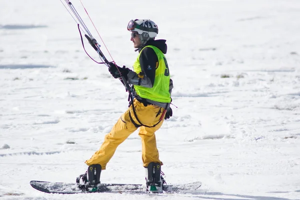 World snowkite contest Altosangro 2016 — Stock Photo, Image