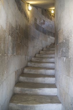 Eski beyaz mermer merdiven