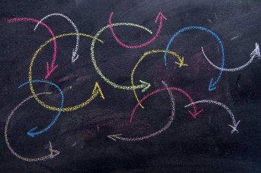 Renkli oklar eğrisel