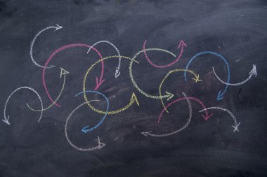 Renkli oklar eğrisel