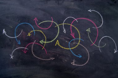 Renkli oklar eğrisel