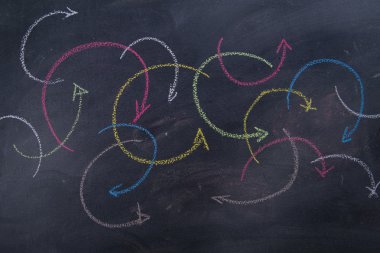 Renkli oklar eğrisel