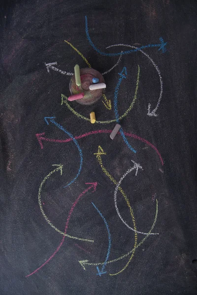 Renkli oklar eğrisel