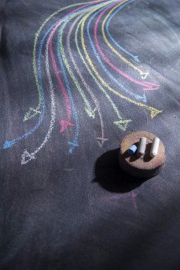 Renkli oklar eğrisel