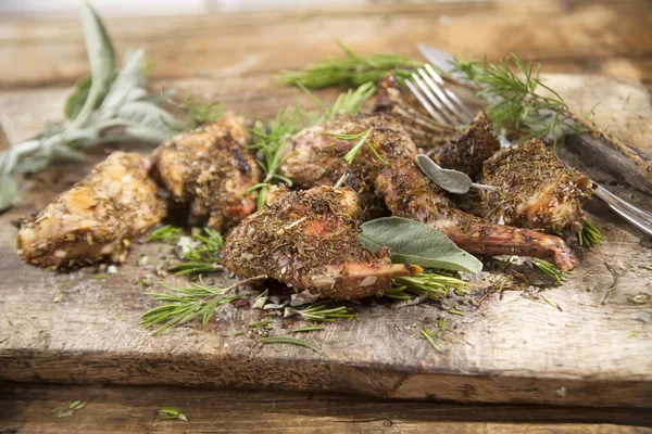 Roast Rabbit portions — Stock Photo, Image