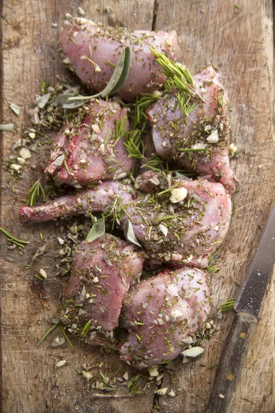 Portions of raw rabbit — Stock Photo, Image