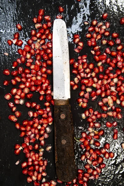 Φωτογραφική Παρουσίαση Του Καρπού Της Φθινοπωρινής Περιόδου Του Κόκκινου Σπόρου — Φωτογραφία Αρχείου