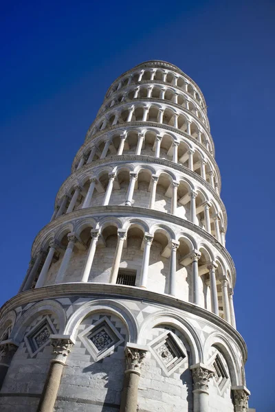 Перспективный Вид Архитектуру Наклонной Башни Пизы Тосканы Италия — стоковое фото