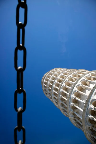 Perspectiva Arquitetura Torre Inclinada Pisa Toscana Itália — Fotografia de Stock