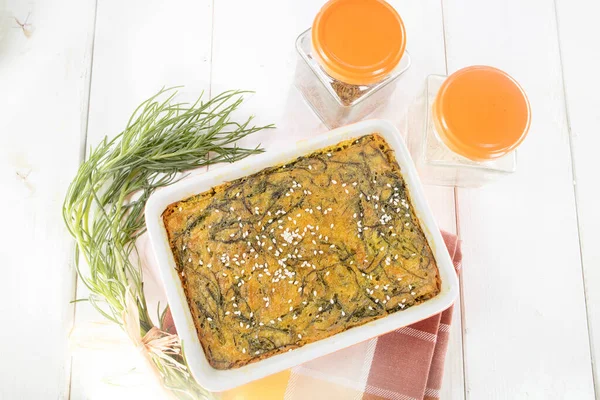 Cucina Vegana Base Omelette Base Ingredienti Naturali Come Ceci Farina — Foto Stock