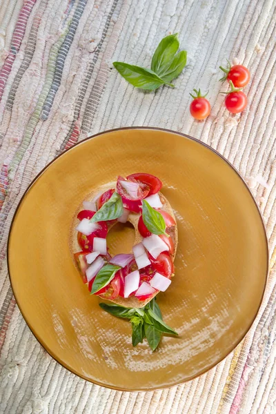 Photographic Representation Original Freselle Dish Typical Puglia Region Italy Presented — Stock Photo, Image