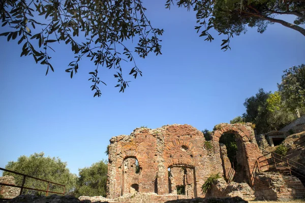 Restos Villa Dos Venulei Que Remonta Império Romano Área Massaciuccoli — Fotografia de Stock