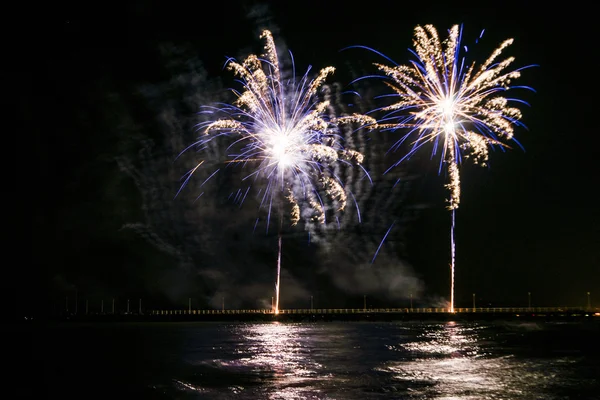 Fuochi d'artificio a Forte dei Marmi — Foto Stock