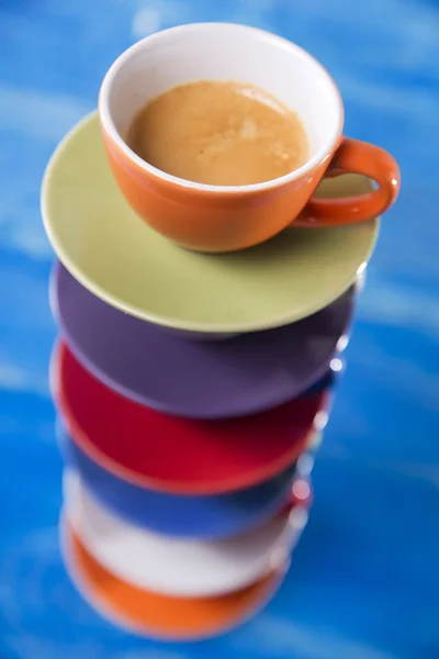 Tower of cups of coffee — Stock Photo, Image