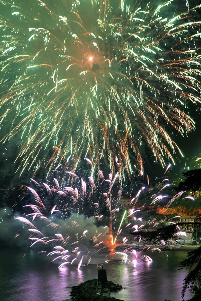 Fireworks Recco Italy — Stock Photo, Image