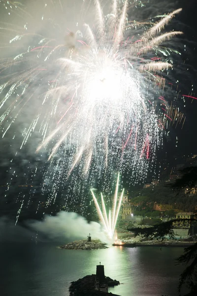 Fireworks Recco Italy — Stock Photo, Image