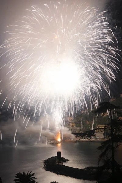 Fireworks Recco Italy — Stock Photo, Image