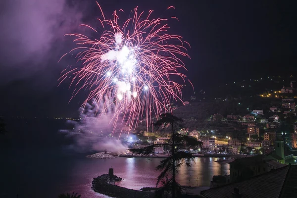 Fireworks Recco Italy — Stock Photo, Image