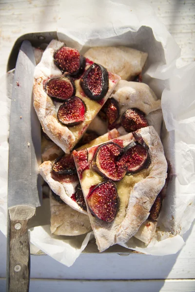 Focaccia with figs — Stock Photo, Image