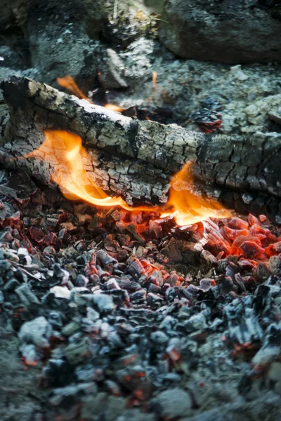 Fase di combustione del legno — Foto Stock