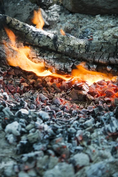 Wood burning phase — Stock Photo, Image