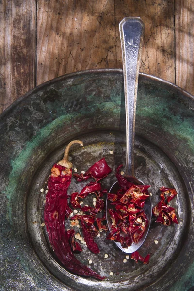 Suszone czerwone chilli — Zdjęcie stockowe