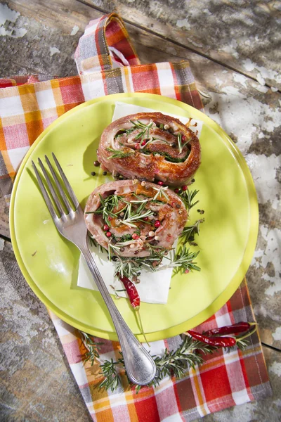 Roll meat cooked — Stock Photo, Image