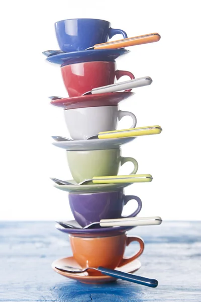 Torre de tazas de café — Foto de Stock