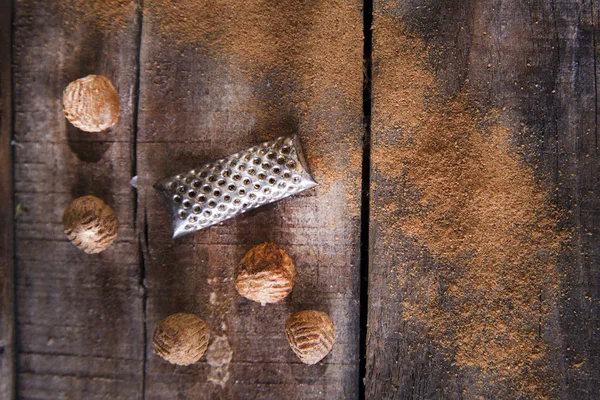 Grated nutmeg — Stock Photo, Image