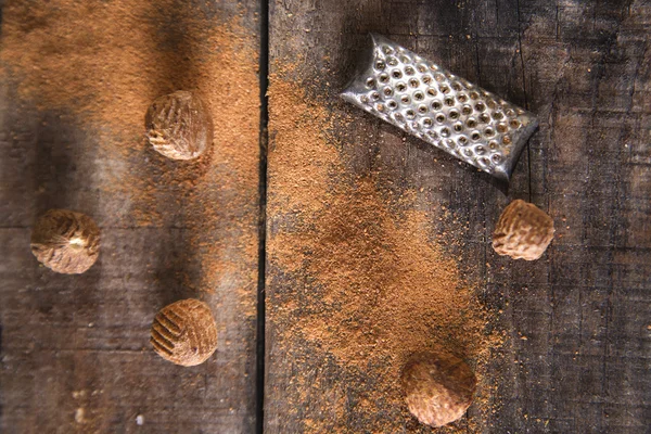 Grated nutmeg — Stock Photo, Image