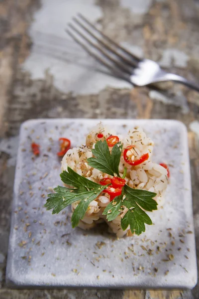 Risotto con perejil — Foto de Stock