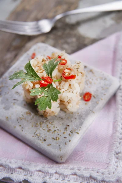 Risotto mit Petersilie — Stockfoto