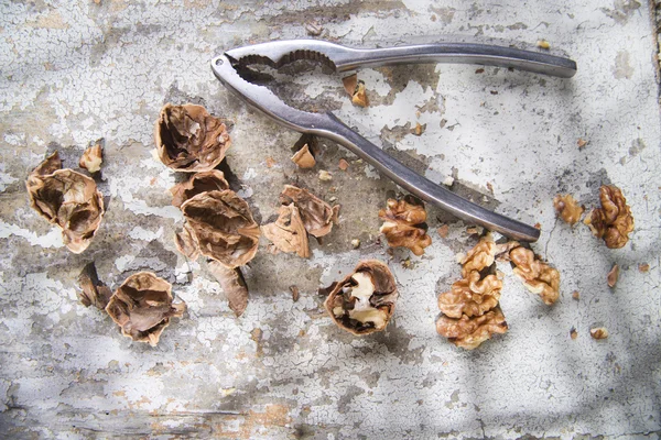 Nutcracker with nuts — Stock Photo, Image