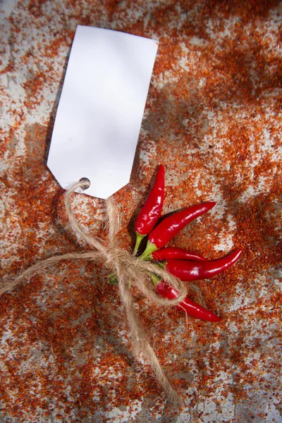 Chili with ticket — Stock Photo, Image