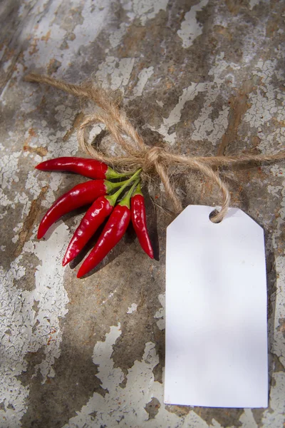 Chili con biglietto — Foto Stock