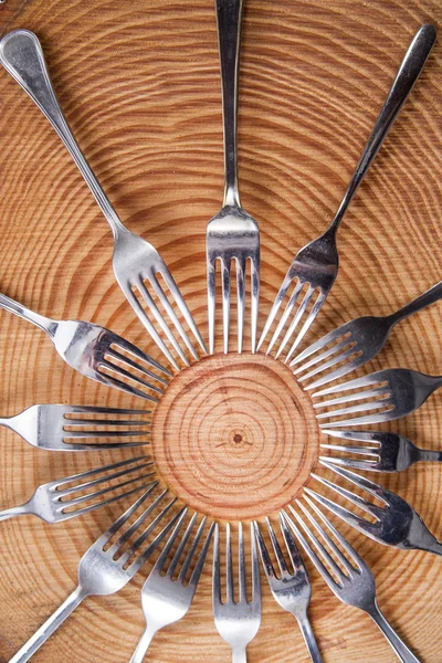 Sets of forks — Stock Photo, Image