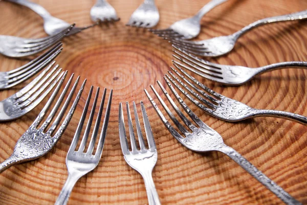 Sets of forks — Stock Photo, Image