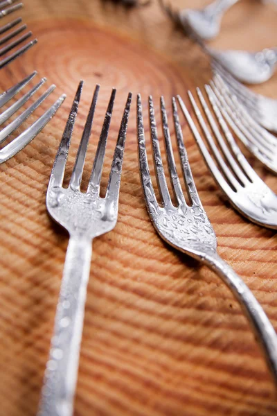 Sets of forks — Stock Photo, Image