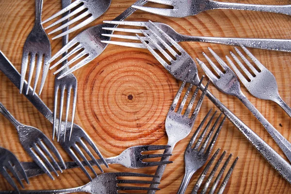 Sets of forks — Stock Photo, Image