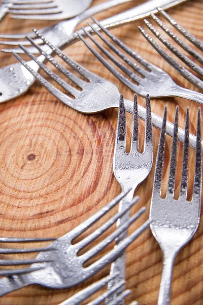 Sets of forks — Stock Photo, Image