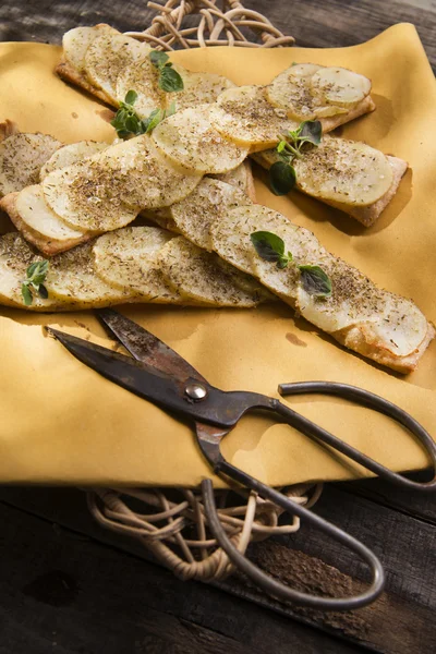 Focaccia with potatoes — Stock Photo, Image