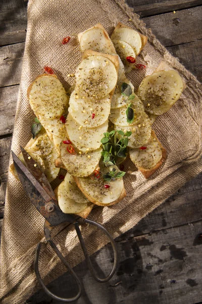 Focaccia con patatas — Foto de Stock