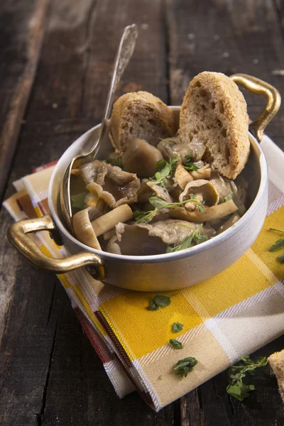 Mushroom soup Pioppino — Stock Photo, Image