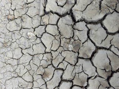 Kuru, çatlamış toprağa yakın çekim, kuraklığın, çölleşmenin ve küresel iklim değişikliğinin çevresel etkilerinin bir sembolü. 