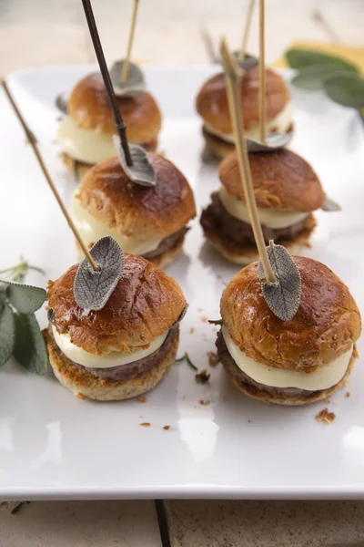 Mini burgers — Stock Photo, Image