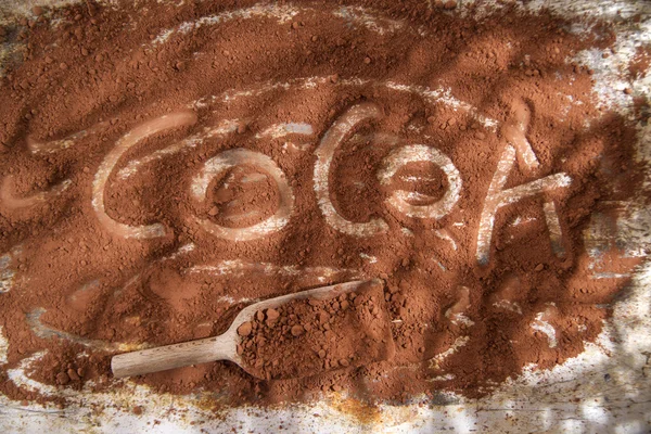 Sprinkle cocoa ground — Stock Photo, Image