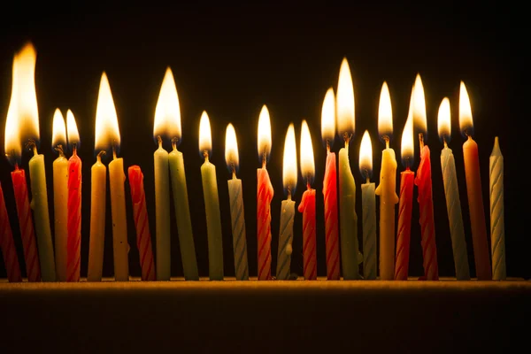 Small candles lit — Stock Photo, Image