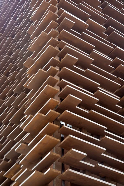 Wand aus Holzplatten — Stockfoto