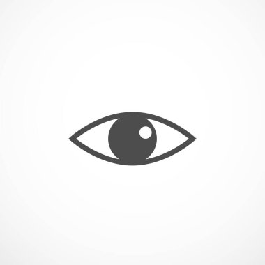 İnsan gözü. Göz ikonu. Gözbebeği işareti çizimi